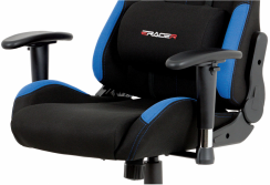 Herní židle na kolečkách ERACER F02 – černá/modrá
