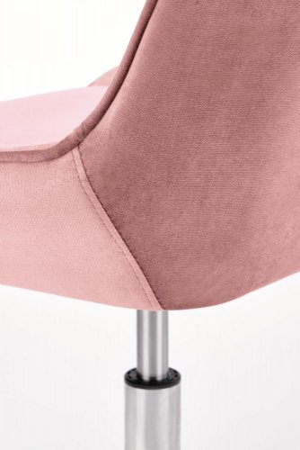 Detská stolička na kolieskach RICO – zamat, ružová