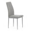 Jedálenská stolička LENA s sivým poťahom a šedými kovovými nohami