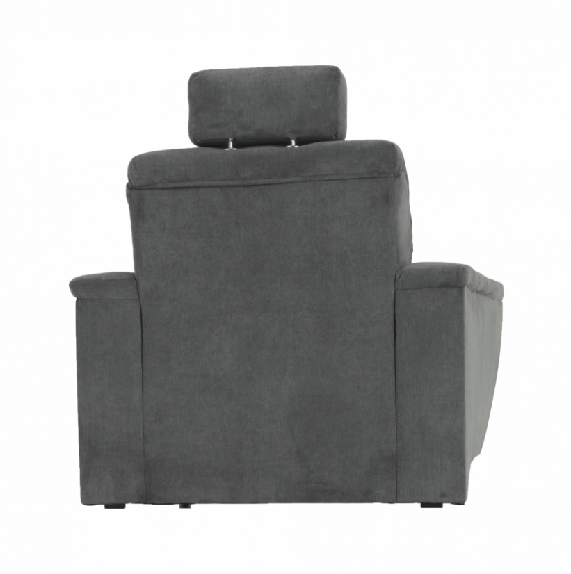 Relaxační křeslo SANTIAGO—  látka, šedá Kondela