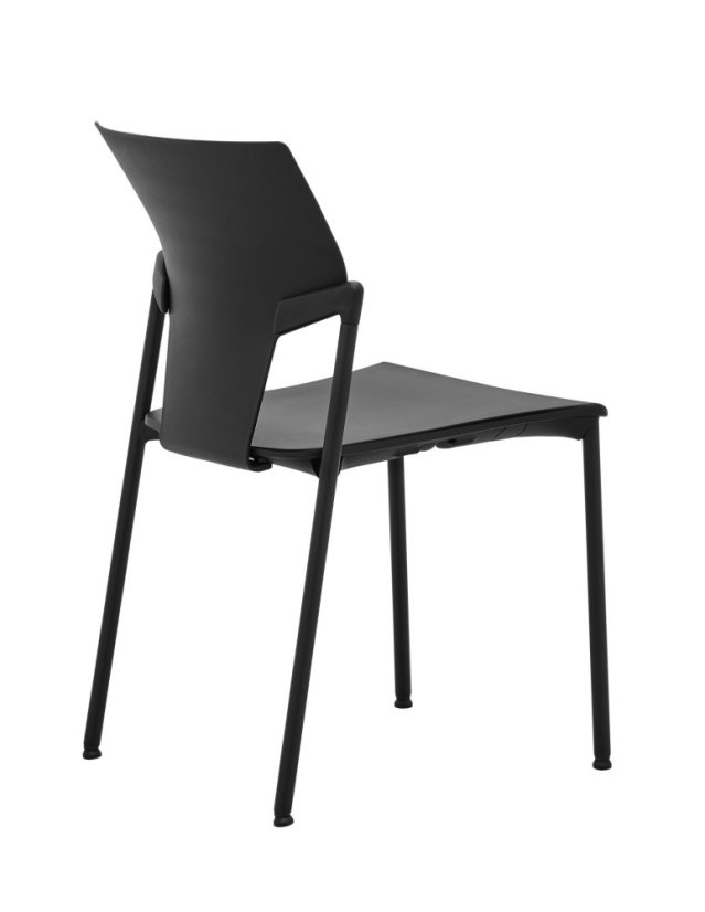 Konferenční židle KVADRATO 131 – černý plast, RIM