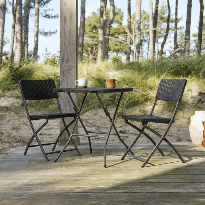 Záhradný set KRAFT 1+2 – sivý plast a kov