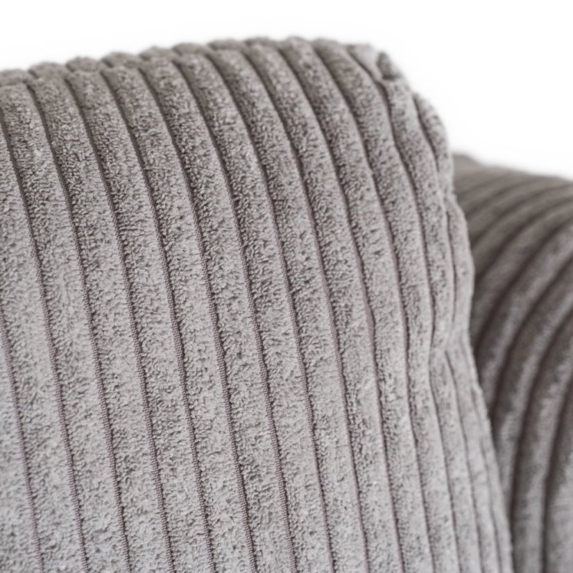 Elegantné kreslo SPENCER z manšestru v sivej farbe