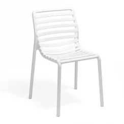 Židle DOGA — plast, bílá, nosnost 200 kg