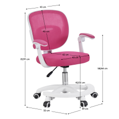 Štýlová otočná stolička TRIXI TYP 2, malinová/biela