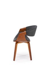 Jedálenské kreslo JARED — ekokoža, dekor orech / čierna