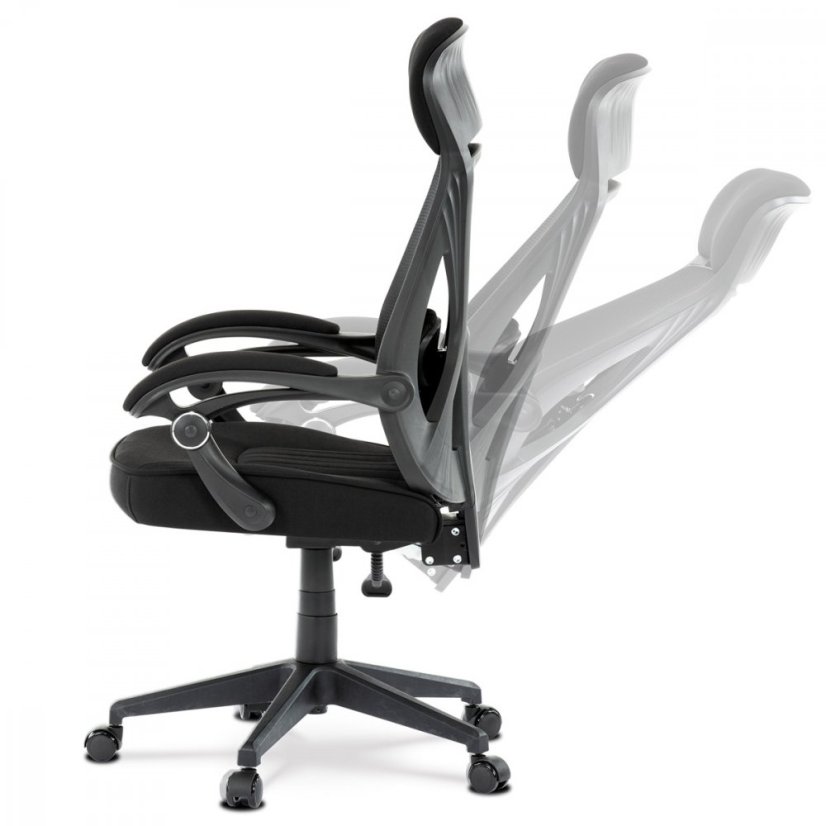 Kancelárska ergonomická stolička FOREX – látka, sieť, čierna