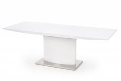Jídelní rozkládací stůl MARCELLO –⁠ 180x90x76 (+40), kov, bílý