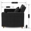 Elegantné ergonomické kreslo SOLOR v čiernej farbe - s držiakom na pitie
