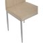 Moderná jedálenská stolička LENA z béžovej látky so sivými kovovými nohami Autronic