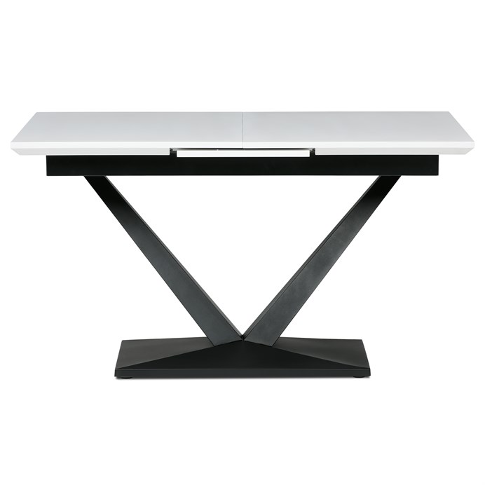 Jídelní rozkládací stůl TAVILO — 140x85x78 cm (rozklad +40 cm),  MDF, bílý Autronic