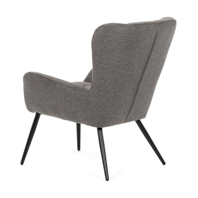 Elegantné sivé kreslo ušiak HUG – Autronic