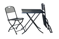 Skládací stůl FELIPO — 70×70 cm, černý kov