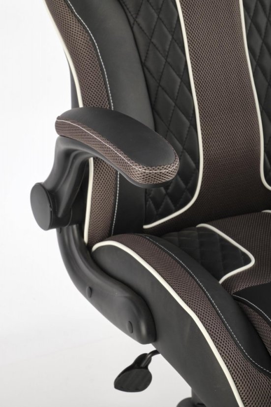 Kancelářské křeslo HAMLET — ekokůže, černá / šedá Halmar