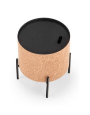 Konferenční stolek SASHA - ocel, přírodní /černá Halmar