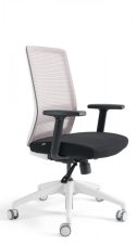 Kancelářská ergonomická židle Bestuhl S30 BLACK/WHITE — červená