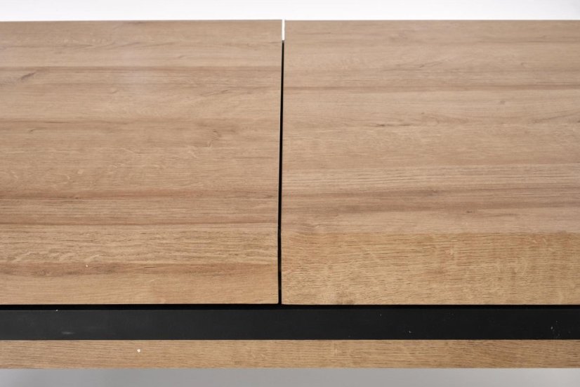 Konferenční rozkládací stolek CLARA — dekor dub, kov Halmar