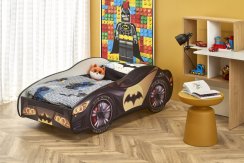 Dětská postel BATCAR - včetně matrace a roštu