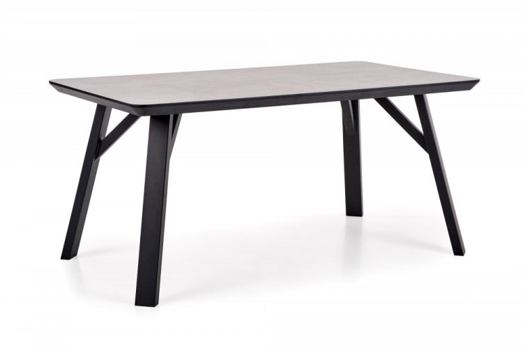 Jídelní stůl HALIFAX — ocel, černá / dekor betonu