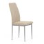 Moderná jedálenská stolička LENA z béžovej látky so sivými kovovými nohami Autronic