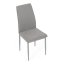 Jedálenská stolička LENA s sivým poťahom a šedými kovovými nohami