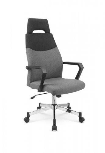 Kancelářská otočná židle OLAF — látka, šedá