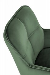 Jídelní židle AVALA –⁠ látka/kov, zelená