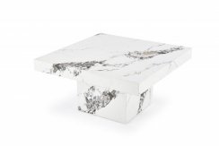 Konferenčný stolík MONOLIT — dekor biely mramor