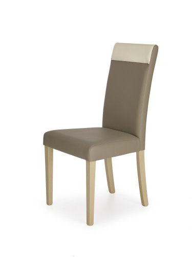 Jídelní židle NORBERT – masiv, ekokůže, více barev - Norbert: Dub sonoma / béžový