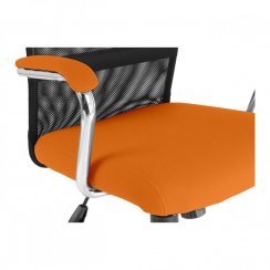 Detská stolička LUNA – látka, čierno-oranžová