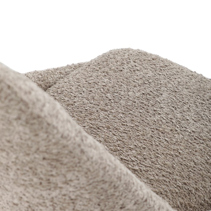 Elegantná lanýžová jedálenská stolička RINA Bouclé s nerez nohami