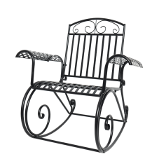 Houpací křeslo SAIDI — kov, černá Kondela