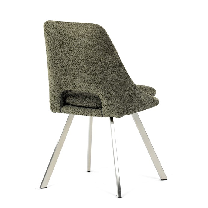 Moderní zelená jídelní židle RINA Autronic s nerezovými nohami