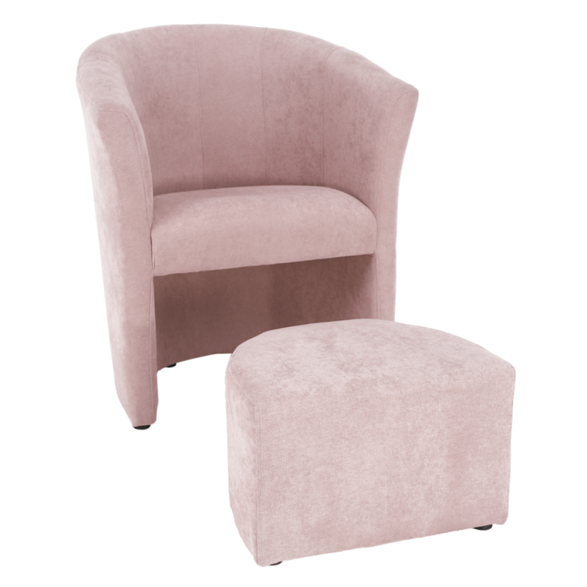 Relaxačné kreslo ROSE s taburetom — látka/viac farieb