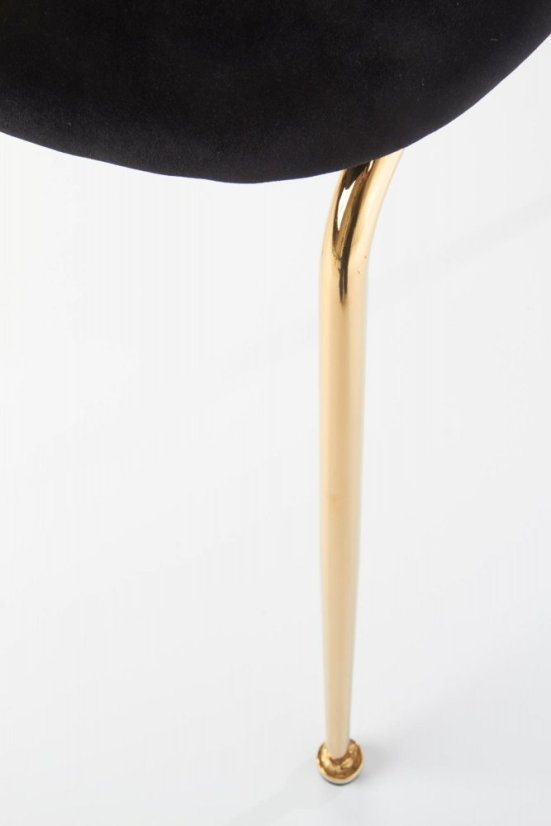 Jedálenská stolička PLATA –⁠ kov/látka, čierna