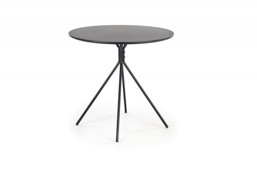 Jídelní kulatý stolek FONDI — průměr 80 cm, černá