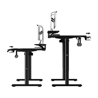 Elektricky výškově nastavitelný pracovní stůl HIGHLANDER XXL BLACK, 160x70 cm Lama Plus