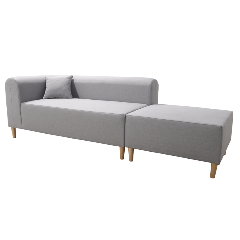 Rohová pohovka BROKEN – látka, šedá, levá Kondela