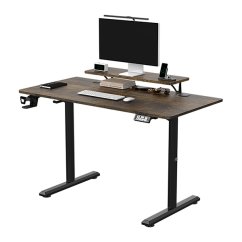 Elektricky výškově nastavitelný stůl HIGHLANDER - 120 cm, hnědá