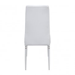 Jedálenská stolička SIGMA— kov / ekokoža, biela