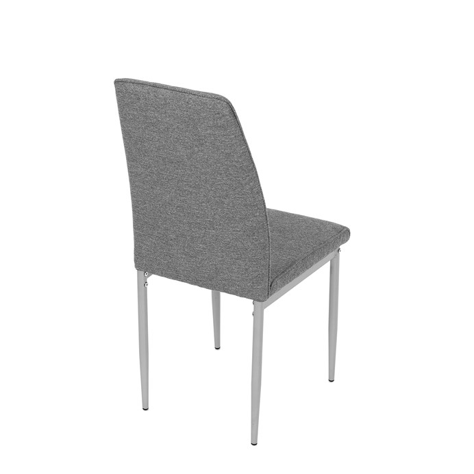 Industriální jídelní židle LENA Autronic – šedá látka, kovové nohy