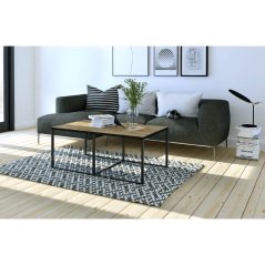 Konferenčný stolík BARBOSSA – dub, čierna