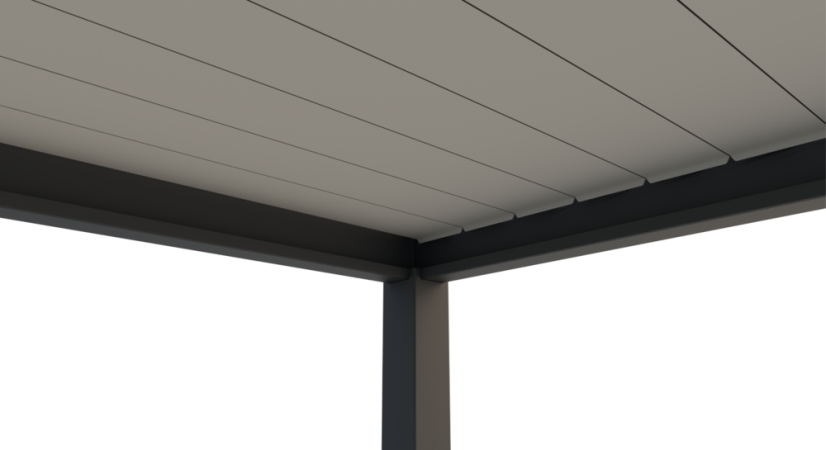 Bioklimatická pergola INTRO PLUS 6x3 m, hliník - do stěny