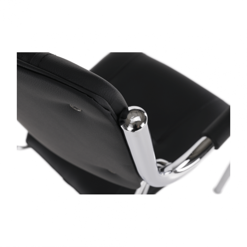 Konferenčná stolička ILHAM — kov, látka, čierna