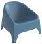 MATERA plastové křeslo - kouřově modrá