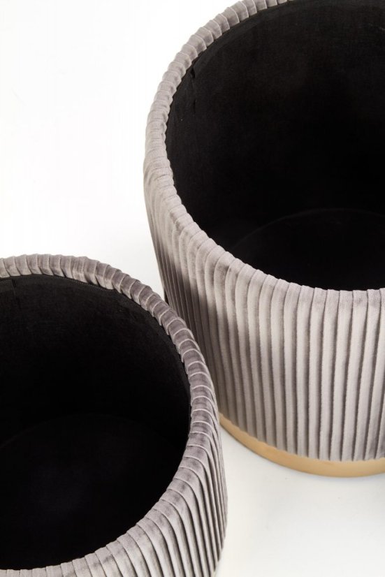 Set taburetov MONTY – zamat, kov, viac farieb - monty: Sivá