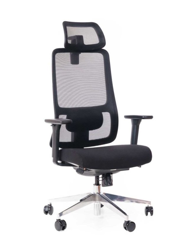 Kancelářská ergonomická židle Sego STRETCH New— černá Sego
