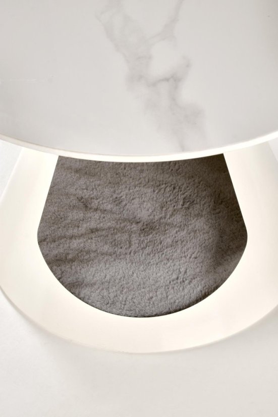 Sada konferenčných stolíkov OSARIO — biely mramor, biely kov