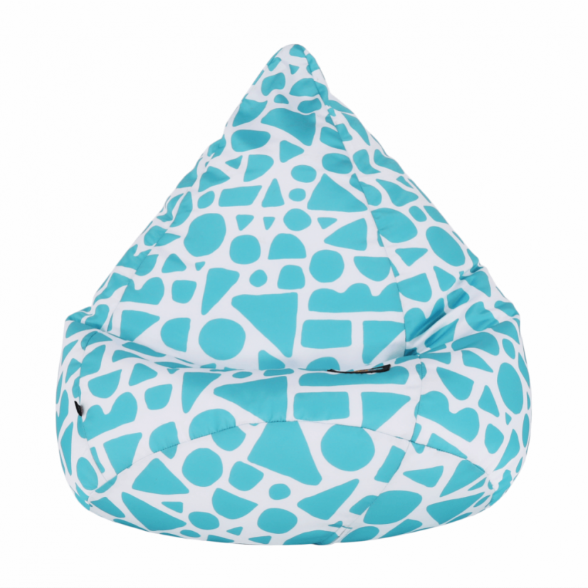 Sedací vak TELDIN —75x75x110, látka, tyrkysová / biela