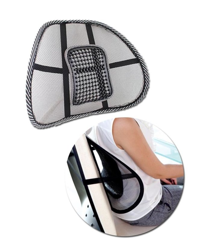 Chrbtová masážny opierka – čierna